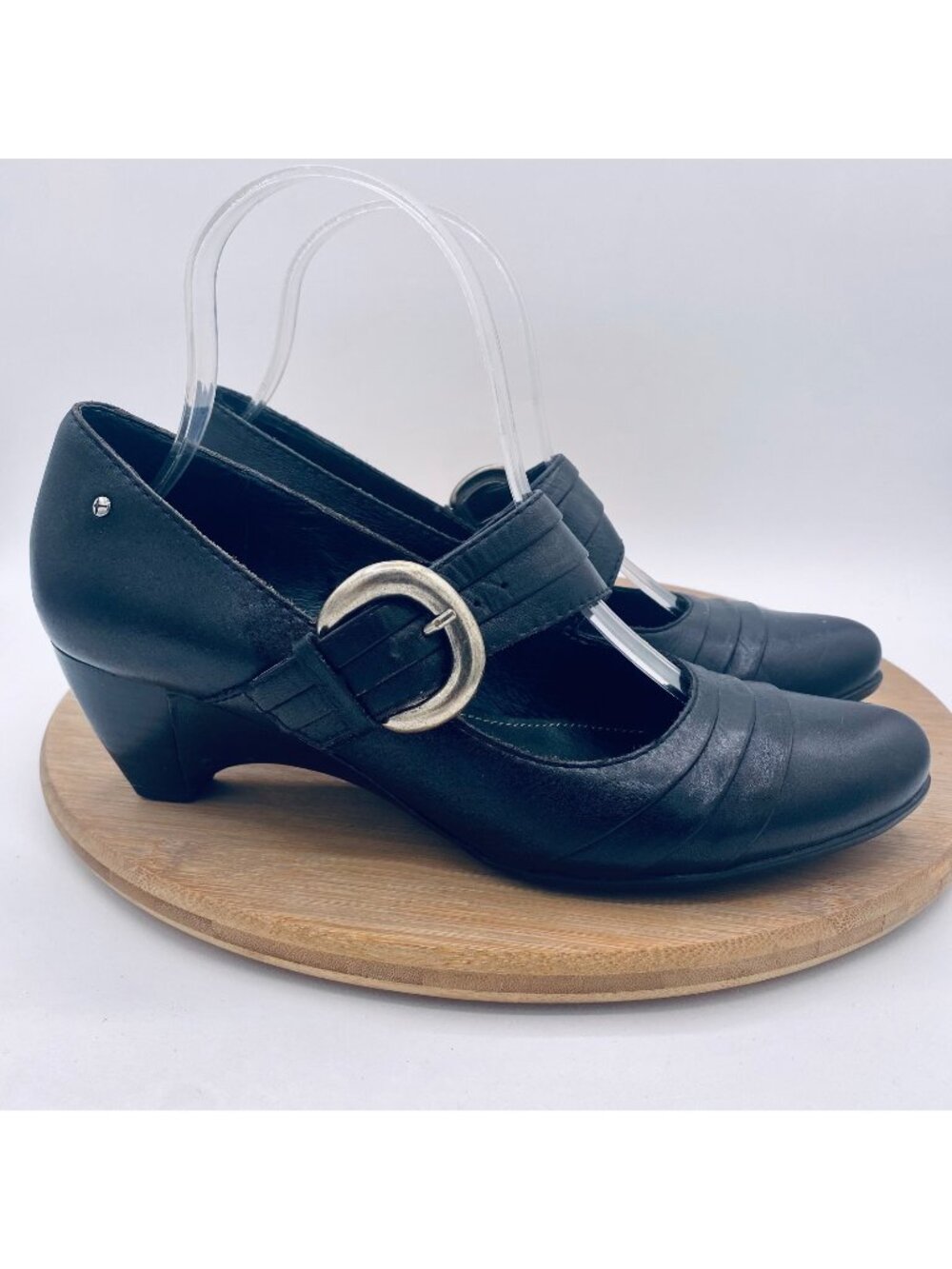 Pikolinos Mary Jane Shoes Womens 8.5 39 Black Leather Pumps Buckle Whimsygoth - Picture 1 of 13